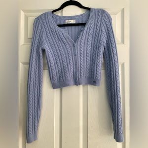 Hollister Baby Blue Cropped Cardigan! Size:XS